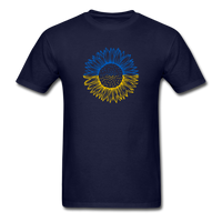 Load image into Gallery viewer, Ukraine Sunflower Unisex Classic T-Shirt - navy
