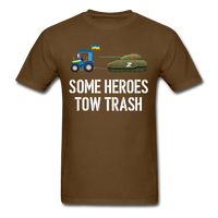 Load image into Gallery viewer, Some Heroes Tow Trash Ukraine Famer Unisex Classic T-Shirt - brown
