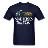 Load image into Gallery viewer, Some Heroes Tow Trash Ukraine Famer Unisex Classic T-Shirt - navy
