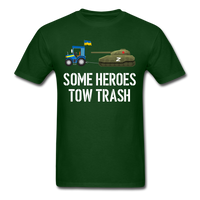Load image into Gallery viewer, Some Heroes Tow Trash Ukraine Famer Unisex Classic T-Shirt - forest green
