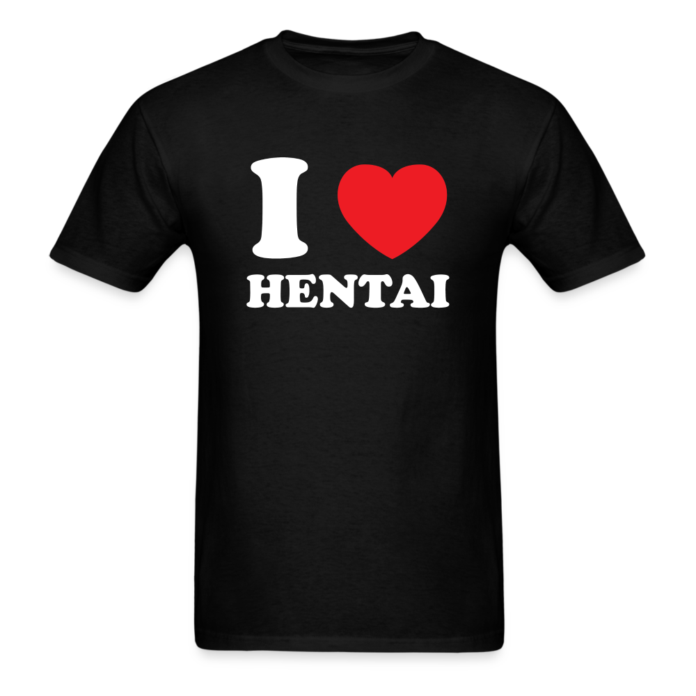 I Love Hentai Unisex Classic T-Shirt - black