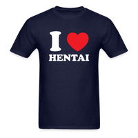 Load image into Gallery viewer, I Love Hentai Unisex Classic T-Shirt - navy
