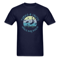 Load image into Gallery viewer, Turks and Caicos Grace Bay Beach Unisex Classic T-Shirt - navy
