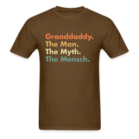 Load image into Gallery viewer, Granddaddy The Man The Myth The Mensch Unisex Classic T-Shirt - brown
