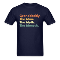 Load image into Gallery viewer, Granddaddy The Man The Myth The Mensch Unisex Classic T-Shirt - navy
