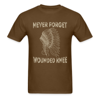 Load image into Gallery viewer, Never Forget Wounded Knee Unisex Classic T-Shirt - brown
