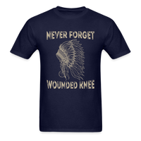 Load image into Gallery viewer, Never Forget Wounded Knee Unisex Classic T-Shirt - navy
