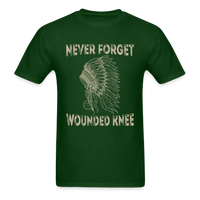 Load image into Gallery viewer, Never Forget Wounded Knee Unisex Classic T-Shirt - forest green
