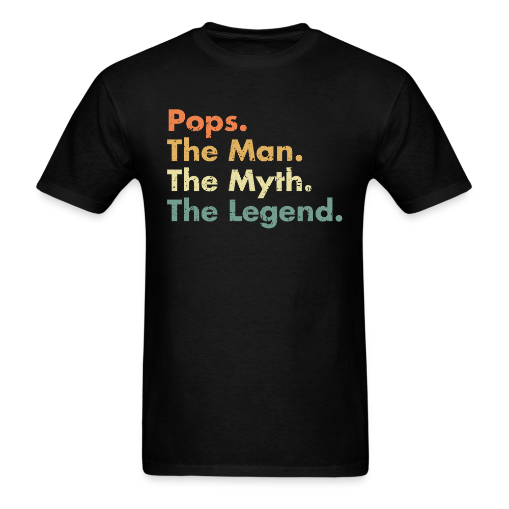 Pops The Man The Myth The Legend Unisex Classic T-Shirt - black