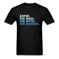 Load image into Gallery viewer, Zayde The Man The Myth The Mensch Unisex Classic T-Shirt - black
