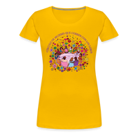Load image into Gallery viewer, Leti&#39;s: Circulo De Mujeres Que Corren Con Los Lobos Women’s Premium T-Shirt - sun yellow
