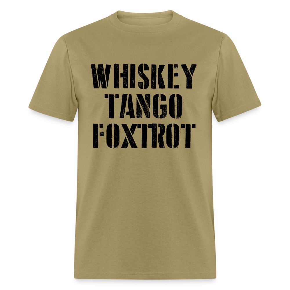 Whiskey Tango Foxtrot Military Text Unisex Classic T-Shirt - khaki