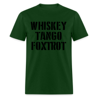 Load image into Gallery viewer, Whiskey Tango Foxtrot Military Text Unisex Classic T-Shirt - forest green
