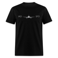 Load image into Gallery viewer, IAD to SFO Unisex Classic T-Shirt - black
