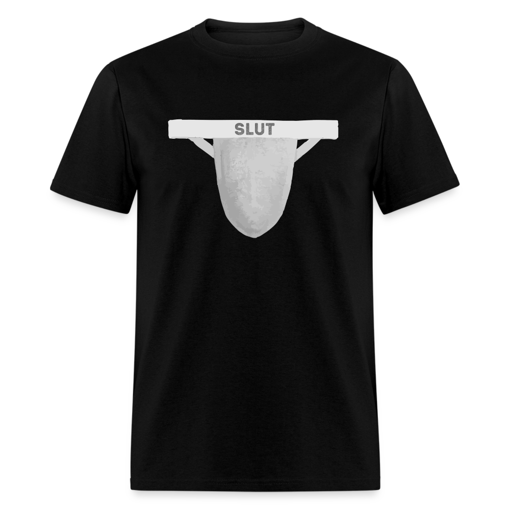 Slut Jock Strap Men Gay Pride Awareness LGBTQ Unisex Classic T-Shirt - black