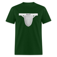 Load image into Gallery viewer, Slut Jock Strap Men Gay Pride Awareness LGBTQ Unisex Classic T-Shirt - forest green

