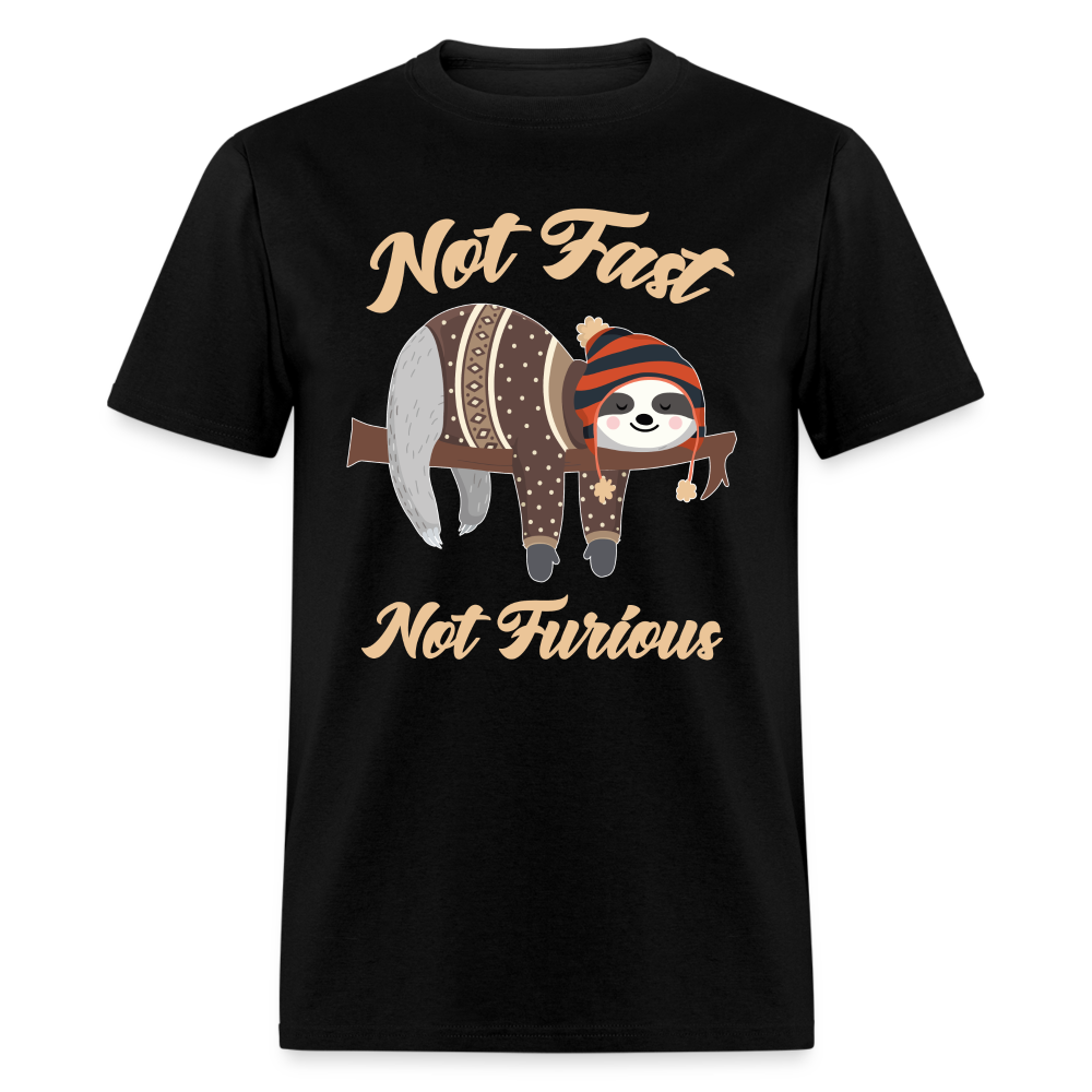 Sloth Not Fast Not Furious Unisex Classic T-Shirt - black