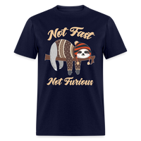 Load image into Gallery viewer, Sloth Not Fast Not Furious Unisex Classic T-Shirt - navy
