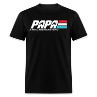Load image into Gallery viewer, Papa A Real American Hero Unisex Classic T-Shirt - black
