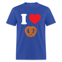 Load image into Gallery viewer, I Love Pretzel Unisex Classic T-Shirt - royal blue
