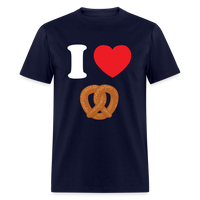 Load image into Gallery viewer, I Love Pretzel Unisex Classic T-Shirt - navy
