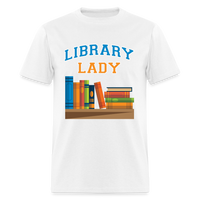 Load image into Gallery viewer, Library Lady Unisex Classic T-Shirt - white

