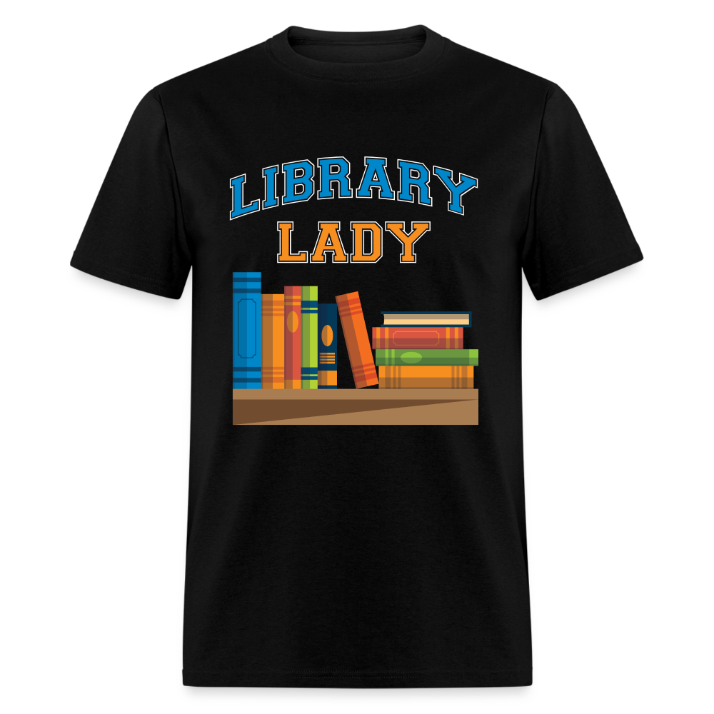 Library Lady Unisex Classic T-Shirt - black