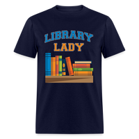 Load image into Gallery viewer, Library Lady Unisex Classic T-Shirt - navy
