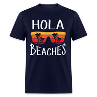 Load image into Gallery viewer, Hola Beaches Unisex Classic T-Shirt - navy
