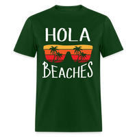 Load image into Gallery viewer, Hola Beaches Unisex Classic T-Shirt - forest green
